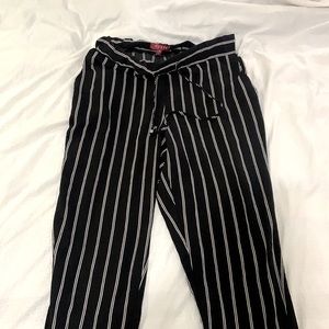 GUESS Women’s striped paper bag pants